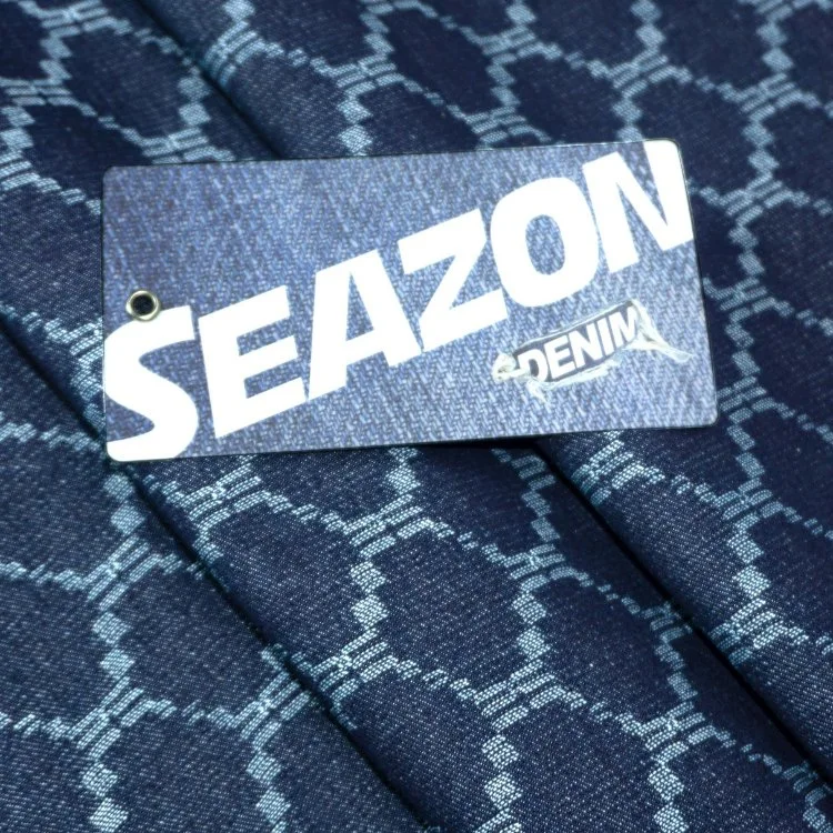 Jq006 Jacquard Denim Fabric Non Stretch Cotton Jacket Fabric