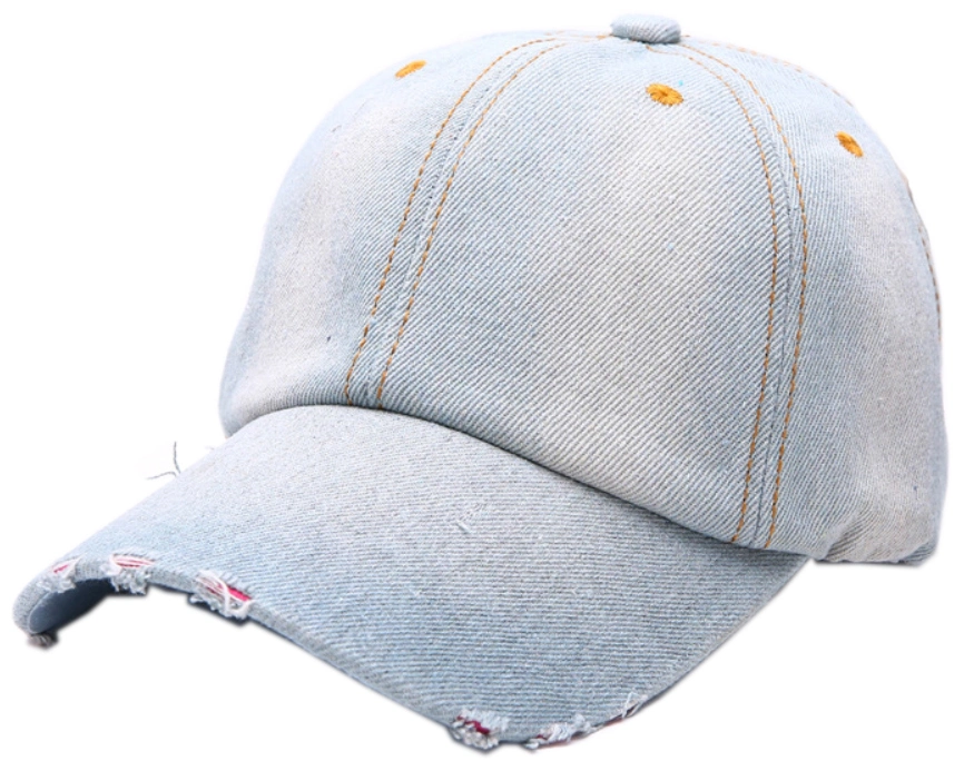 Fashion Cotton Heavy Scratch Wash Blank Plain Denim Cap