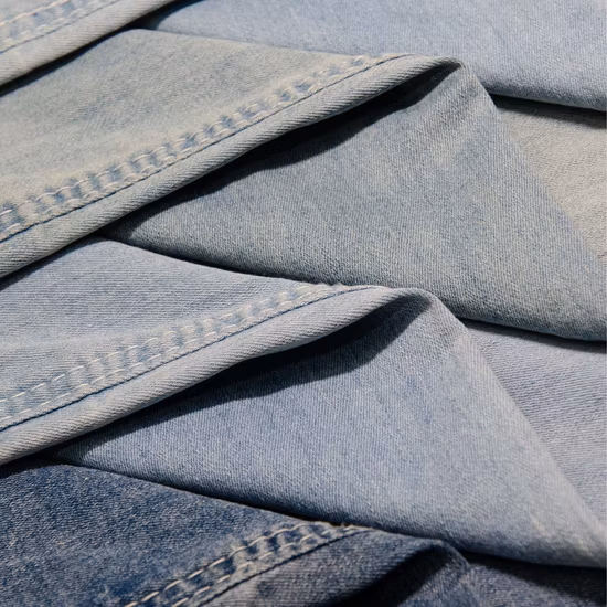 Zz1374 Hemdenstoff, Baumwoll-Lyocell-Jeansstoff mit Slubbly-Look