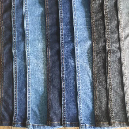 Baumwolle Sorbtek Spandex Warp Slub Denim Stoff